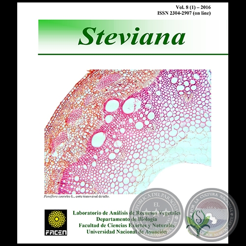 REVISTA STEVIANA - VOLUMEN 8 (1) - AO 2016 - Publicacin del Herbario FACEN
